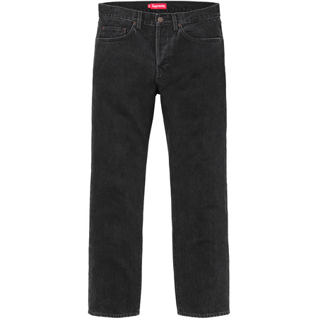 Supreme Stone Washed Slim Jeans Black - SS18 - US