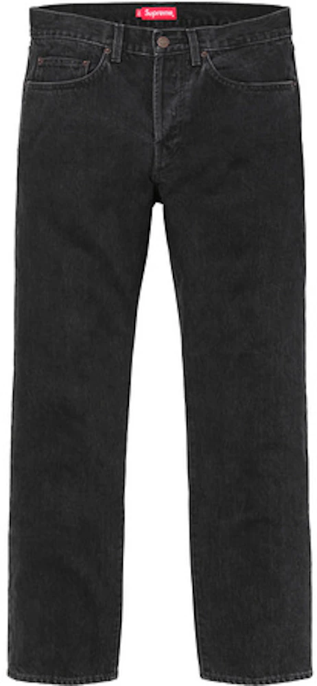 Supreme Stone Washed Slim Jeans Black Men's - SS18 - GB