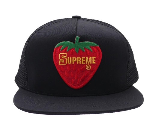 Supreme Strawberry Mesh Back 5 Panel Black - SS17 - US