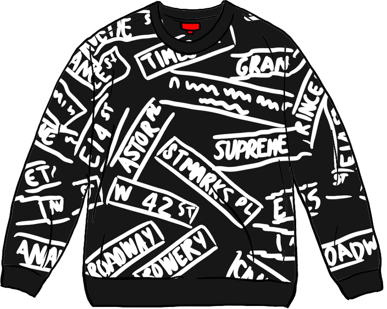 (XL)Supreme Street Signs Sweater