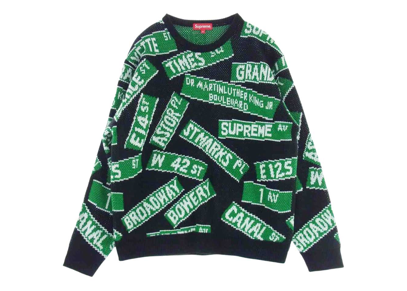 Supreme Street Signs Sweater Black Men's - SS21 - US