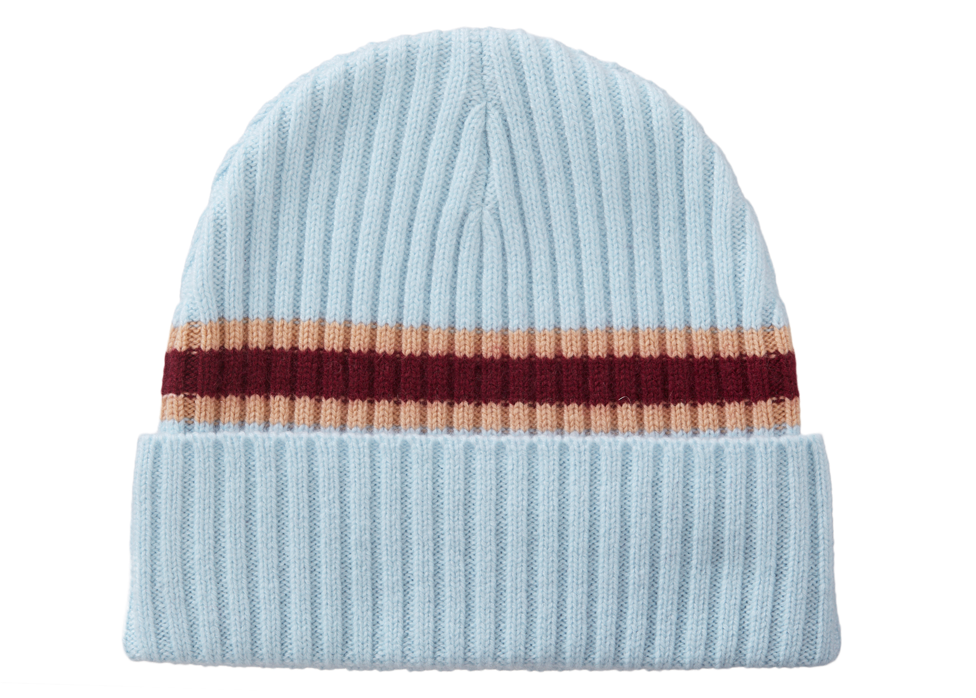 Supreme Stripe Cashmere Beanie Pale Blue - FW23 - US