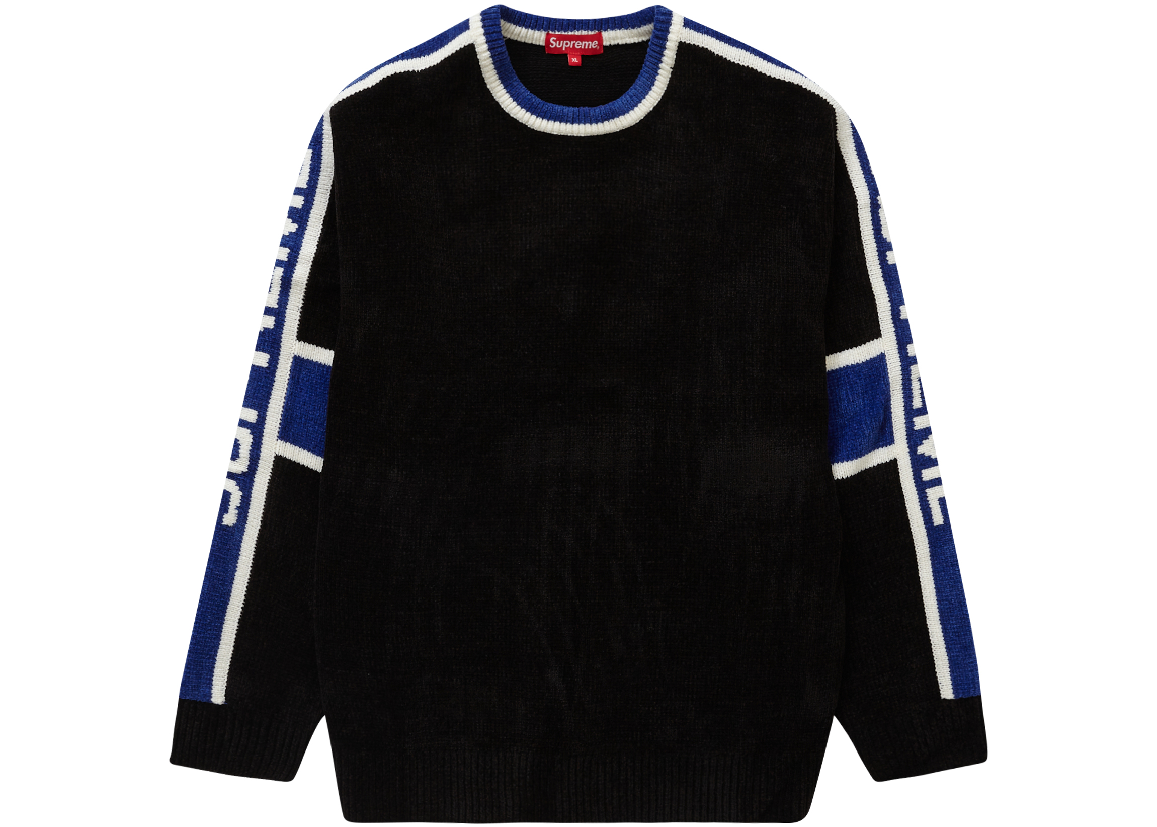 Supreme Stripe Chenille Sweater Black - FW22 - US