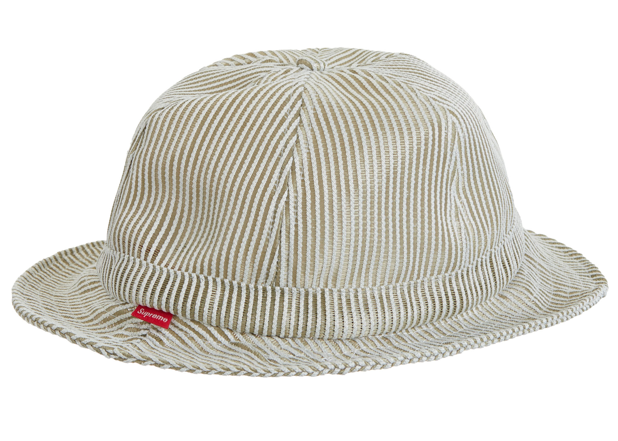 Supreme Stripe Mesh Bell Hat Taupe