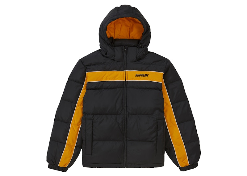 Supreme Stripe Panel Down Jacket Black S-