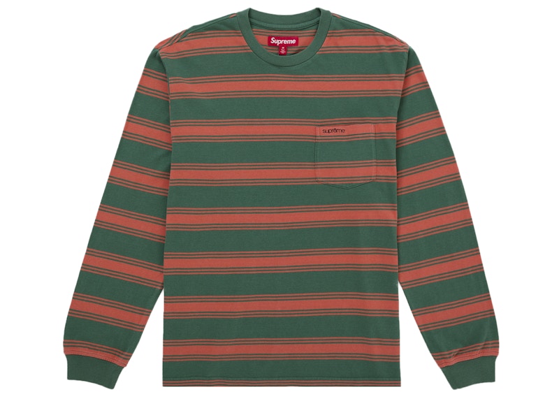 トップス Supreme Stripe Pocket L/S Top L Supreme Stripe Pocket L/S Top Green Men's - FW25 - US