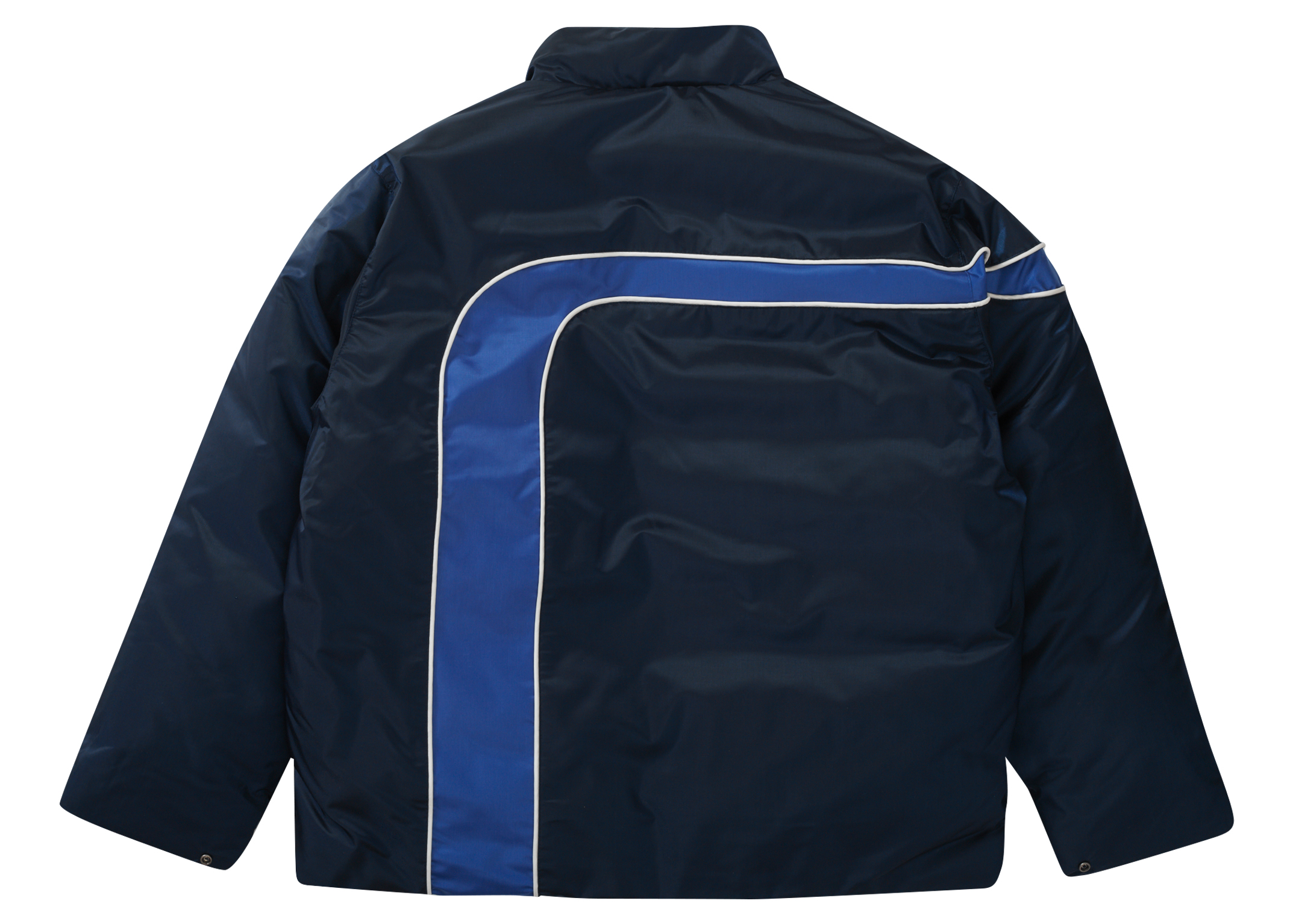 Supreme Stripe Puffer Jacket Navy Men's - SS23 - GB