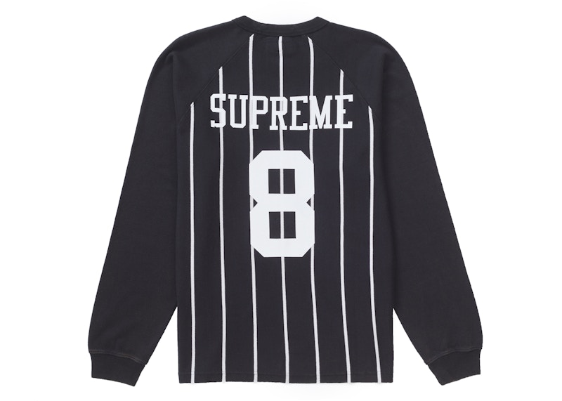 Supreme Stripe Raglan L/S Top Black Men's - FW24 - US