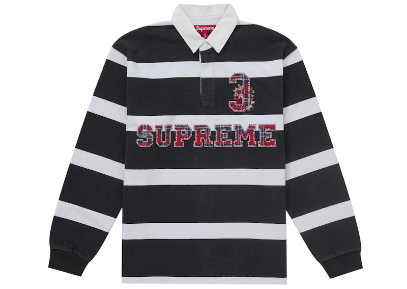 トップス Supreme Stripe S/S Rugby(M) Supreme Stripe Rugby (FW25) Black Men's - FW25 - US