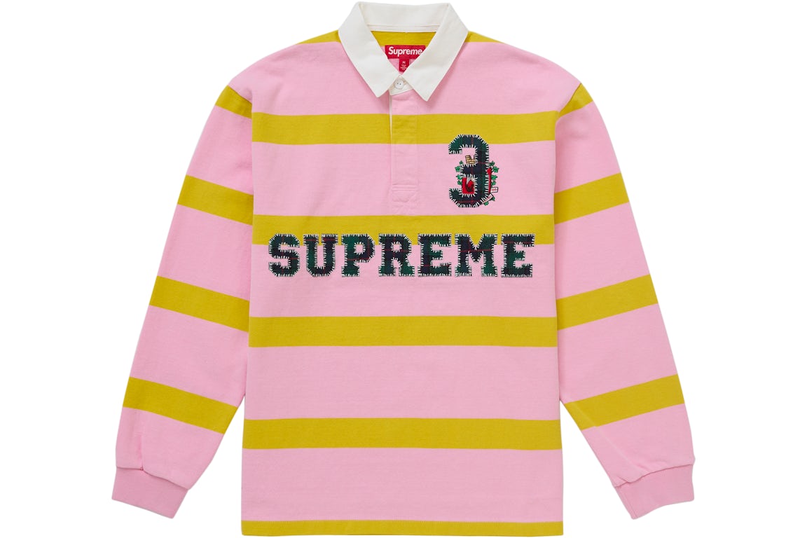 Supreme Stripe Rugby (FW25) Pink Men's - FW25 - US