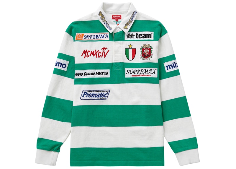 人気特販MH934 Supreme Stripe Rugby ラガーシャツ Mサイズ トップス