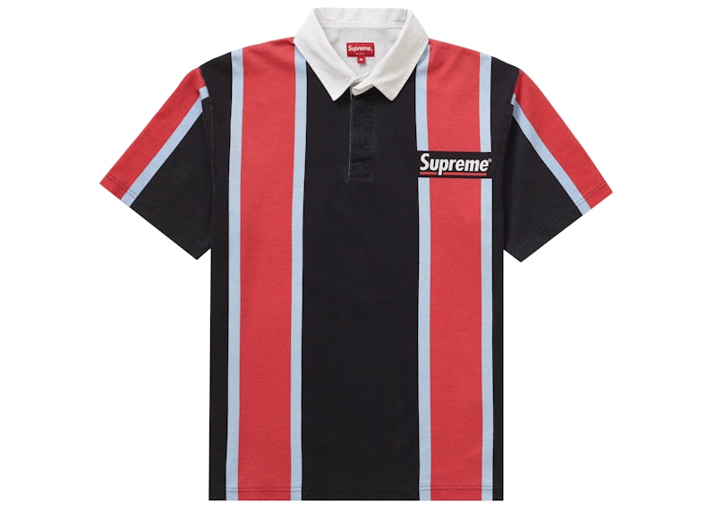 低価格【L】21\'SS Supreme Stripe S/S Rugby トップス