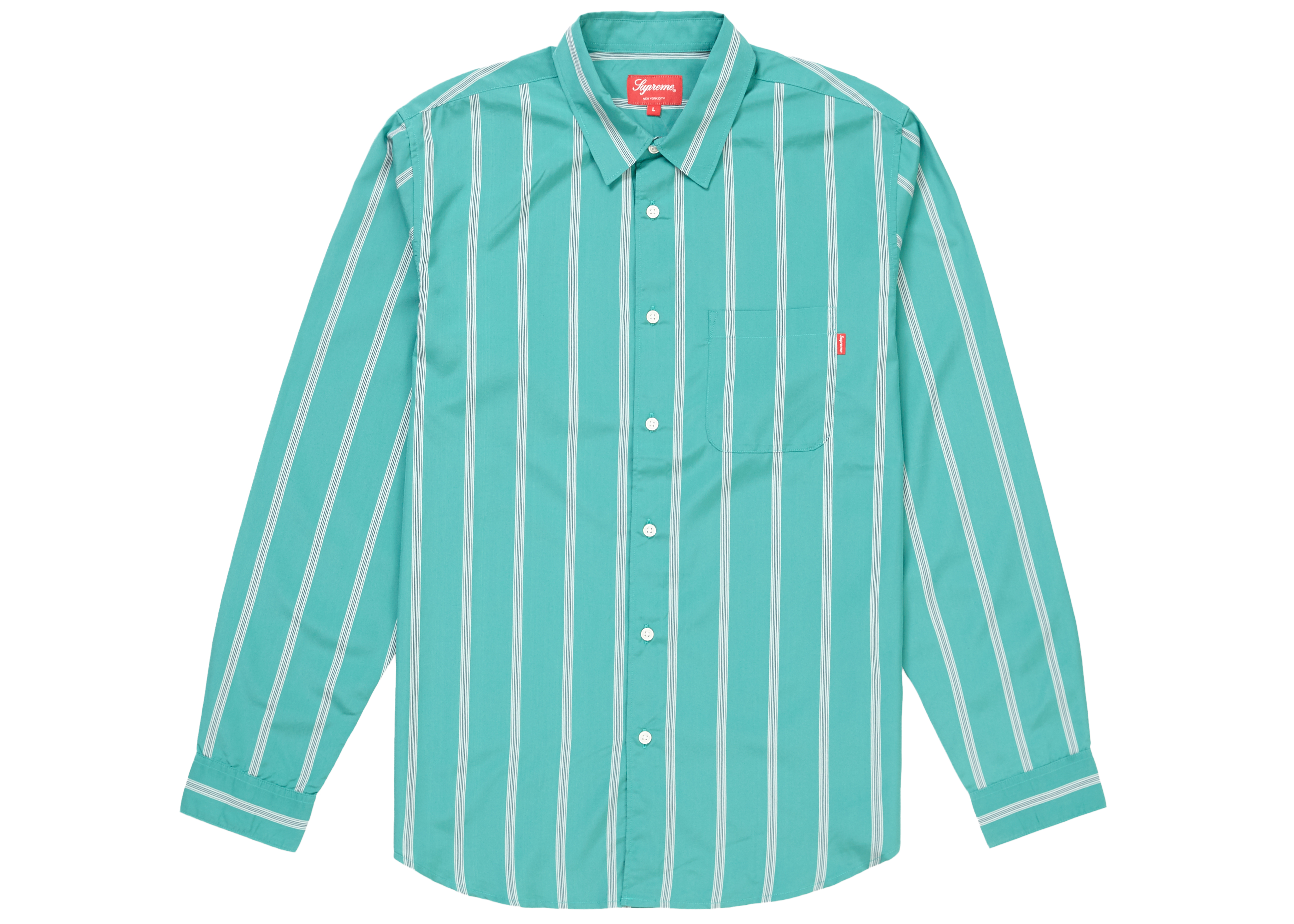 Supreme Stripe Shirt Teal - FW19