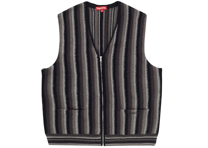 Supreme Stripe Sweater Vest Black Men's - SS21 - US