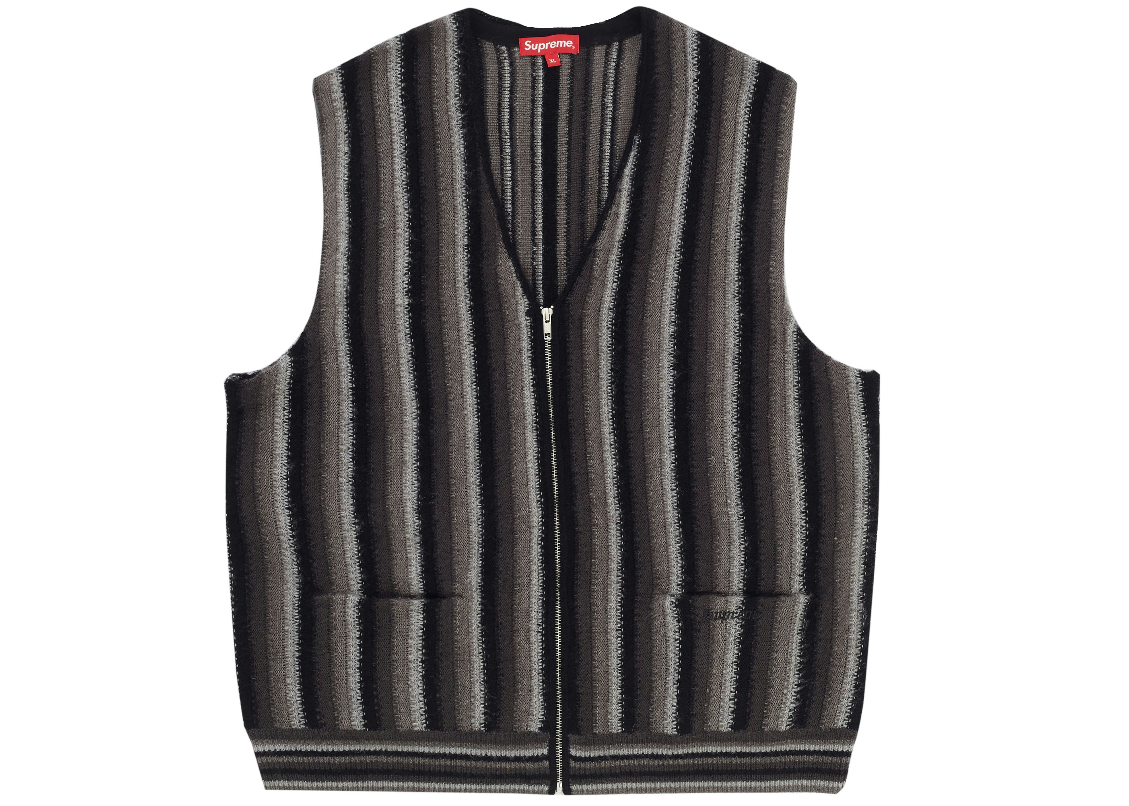 Supreme Stripe Sweater Vest Black - SS21