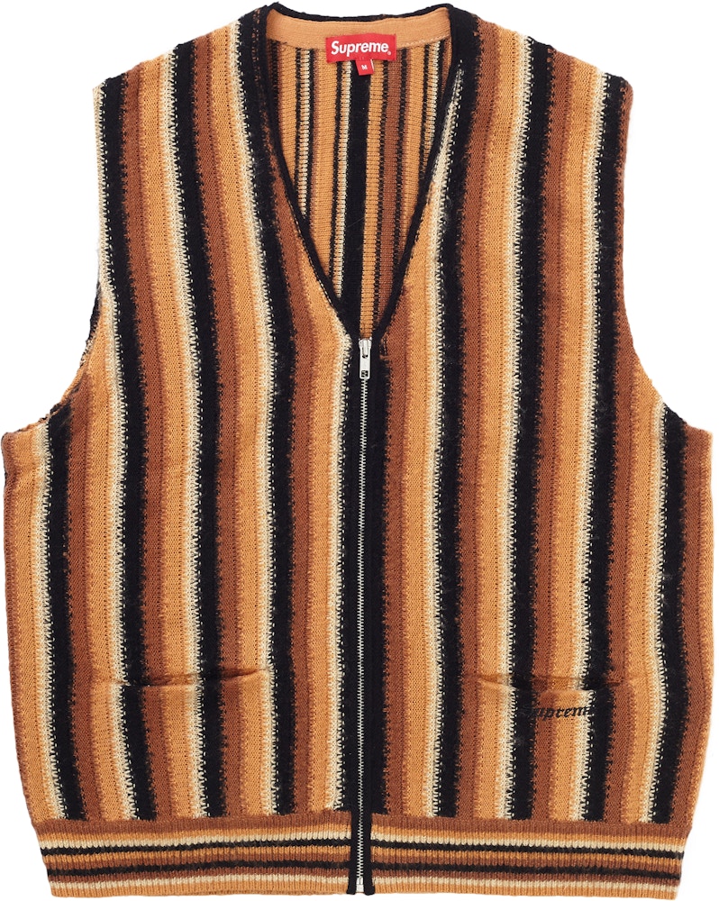 Supreme Stripe Sweater Vest Brown - SS21