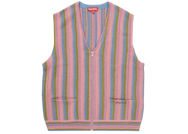 Supreme Dragon Zip Up Sweater Vest Stone Men's - SS23 - GB