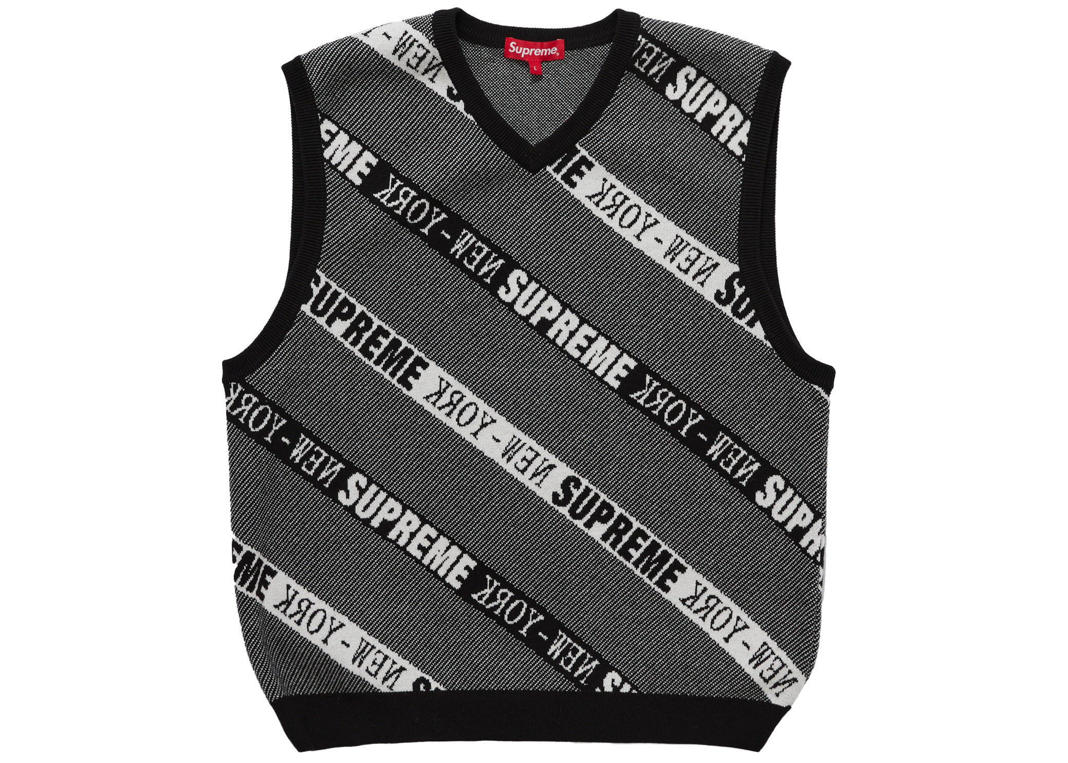 Supreme Stripe Sweater Vest (SS22) Black