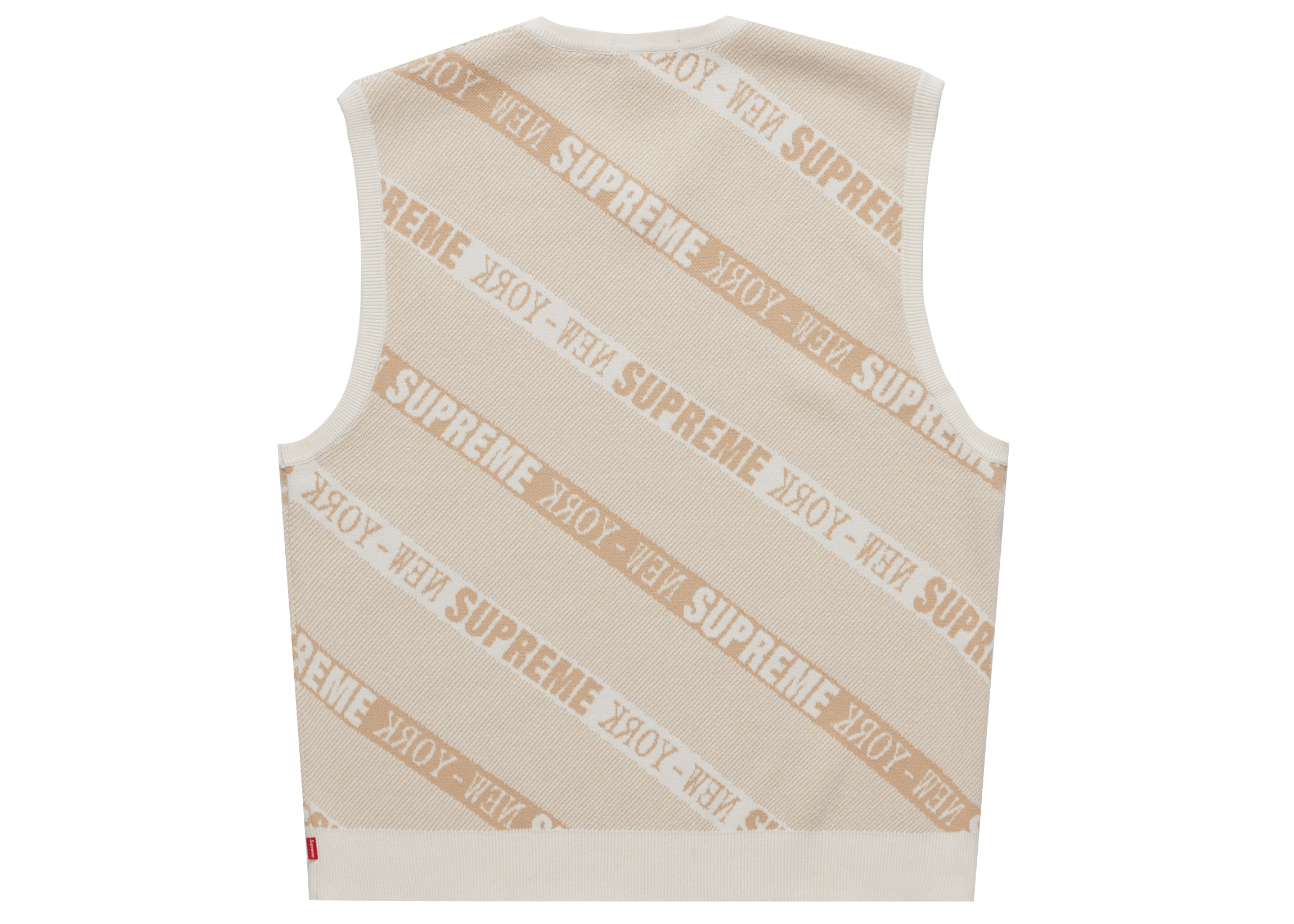 Supreme Stripe Sweater Vest (SS22) White Men's - SS22 - US