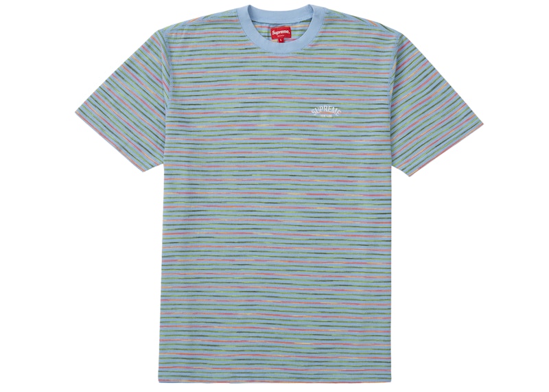 Supreme Stripe Thermal S/S Top Blue Men's - SS19 - US