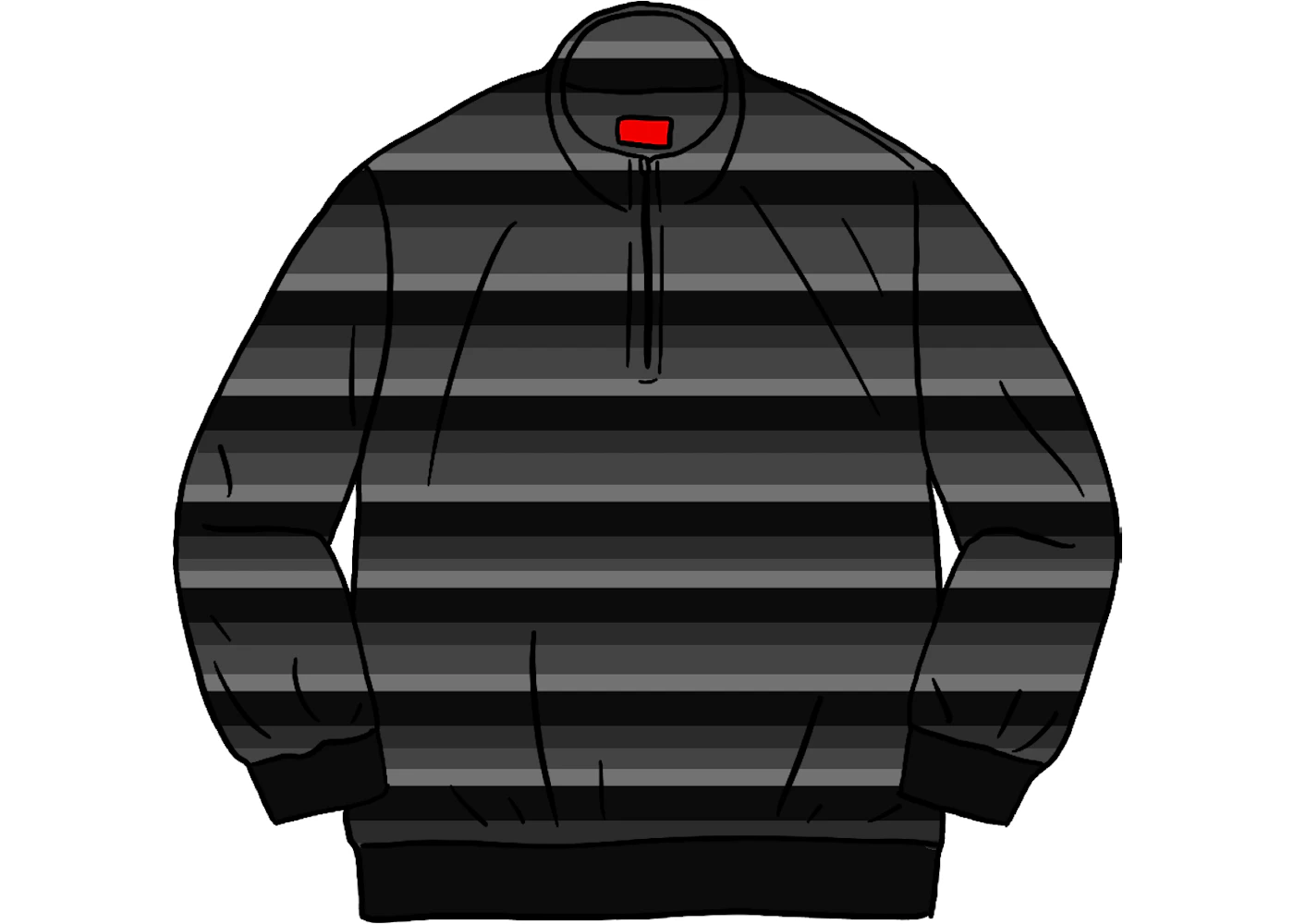 トップス Supreme 20AW stripe velour half zip Supreme Stripe Velour Half Zip Pullover Black Men's - FW20 - US
