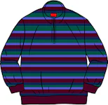 Supreme Velour Half Zip Pullover Khaki Men's - FW17 - US