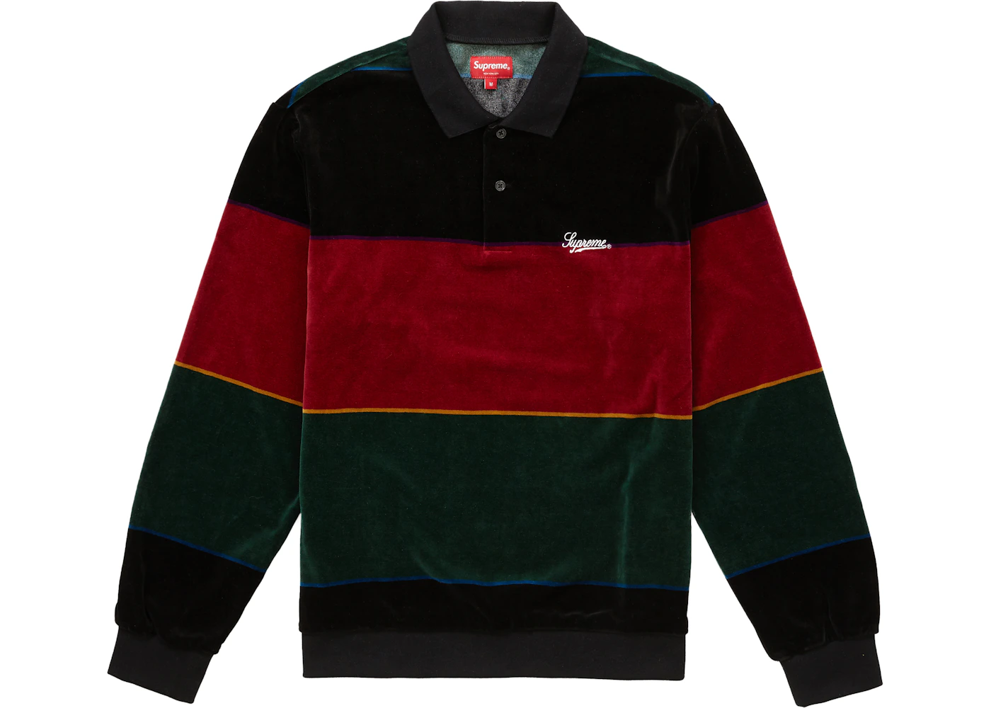 Supreme stripe velour polo Clearance