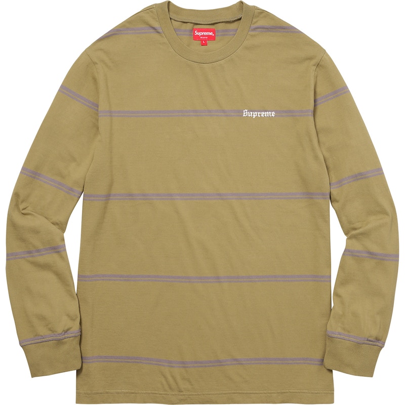 Supreme Striped L/S Top Olive