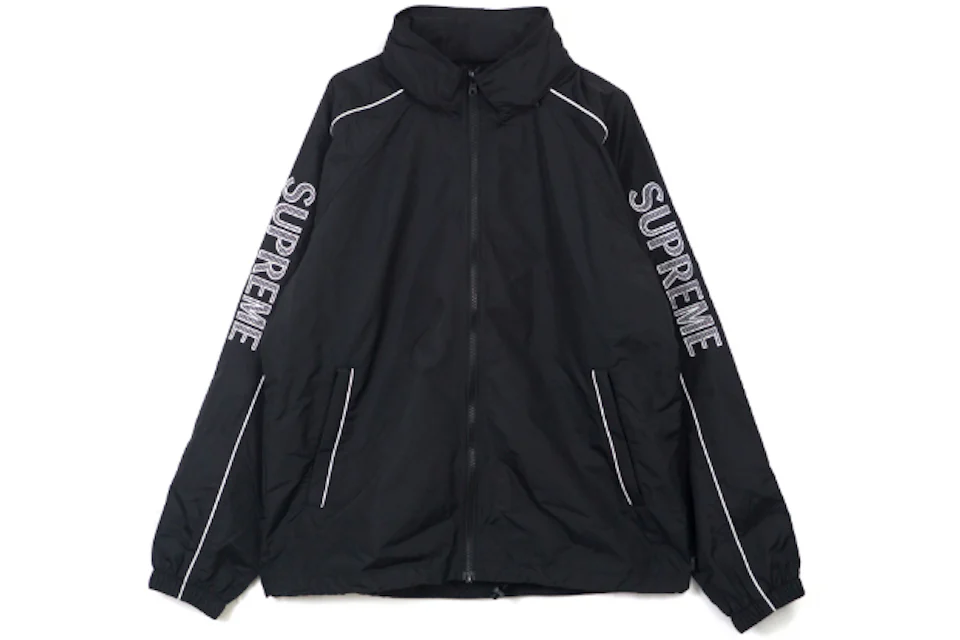 Supreme Striped Logo Windbreaker Black Men s SS17 US