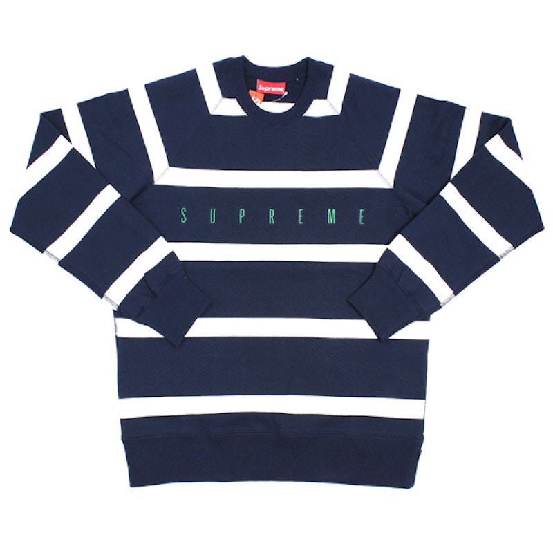 Supreme discount striped crewneck