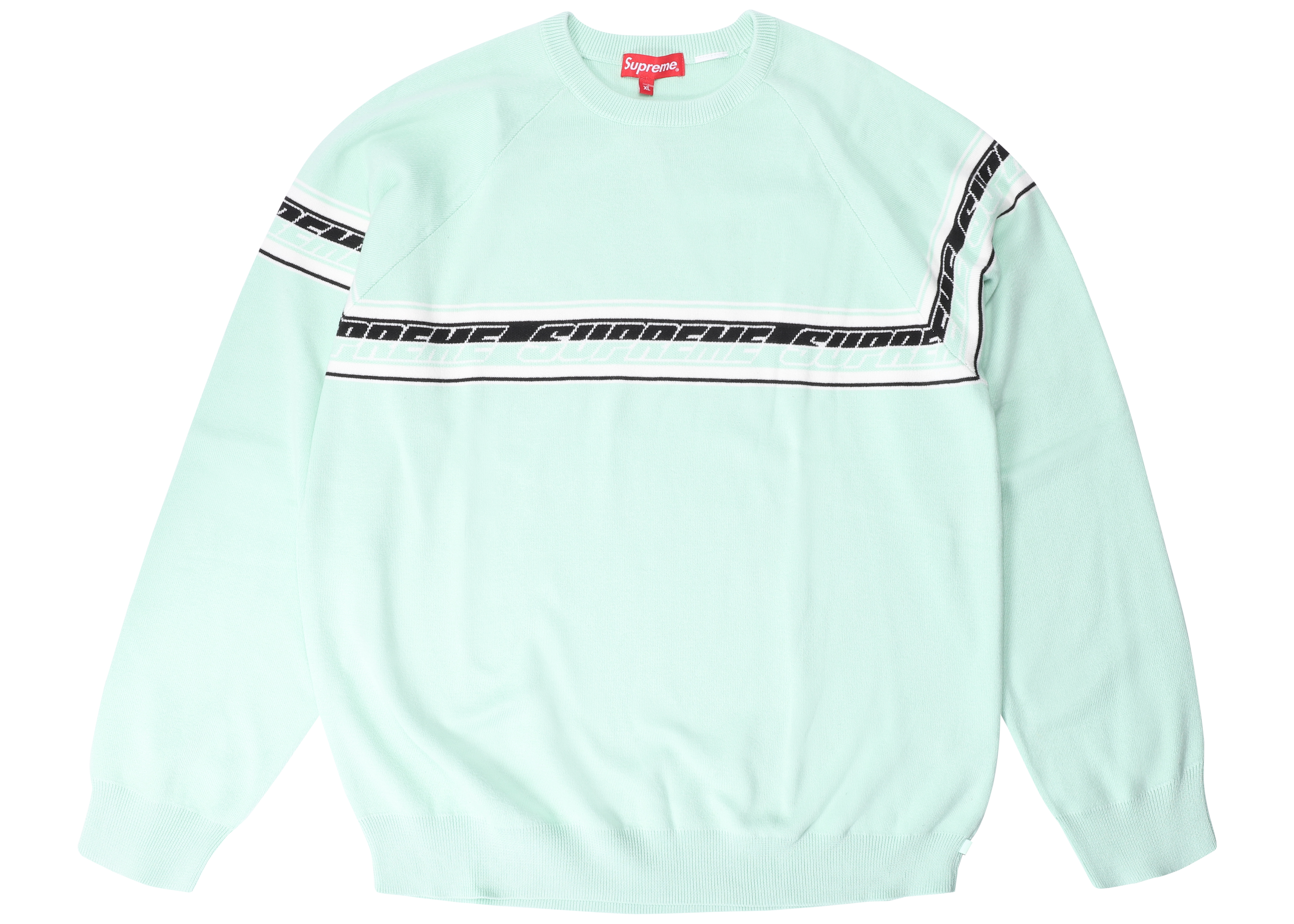 Supreme Striped Raglan Sweater Mint Men's - SS18 - US