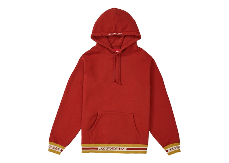 supreme Striped Rib Hooded Sweatshirt