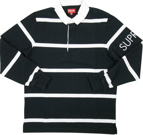 Supreme Striped Rugby Black - FW16 - US