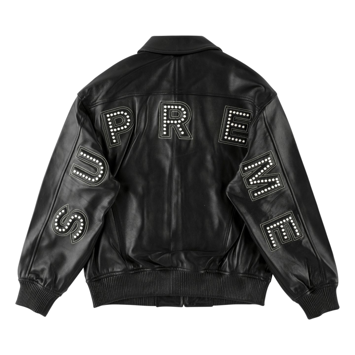 Supreme Studded Arc Logo Leather Jacket Black Men's - SS18 - US