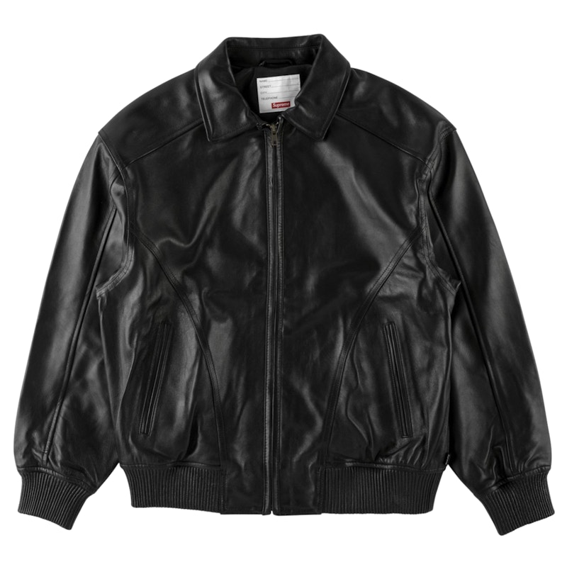 Supreme Studded Arc Logo Leather Jacket Black メンズ - SS18 - JP