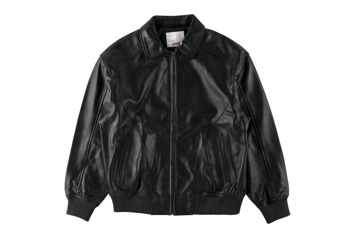 Pre-owned Supreme Studded Arc Logo Leather Jacket Black