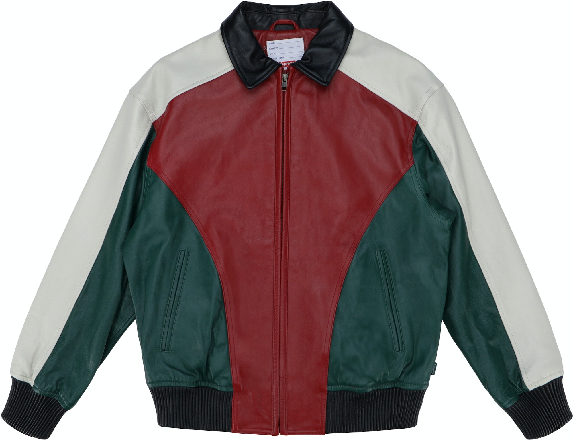 Supreme Studded Arc Logo Leather Jacket Red - SS18