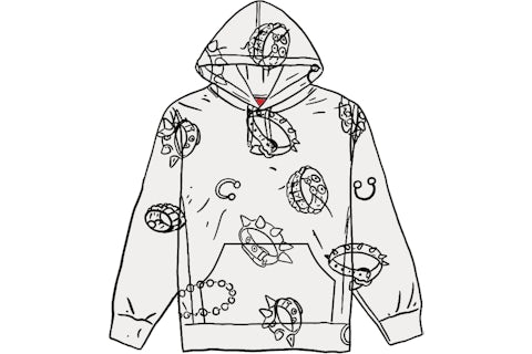 Supreme Studded Collars Hooded Sweatshirt White Men s FW20 US