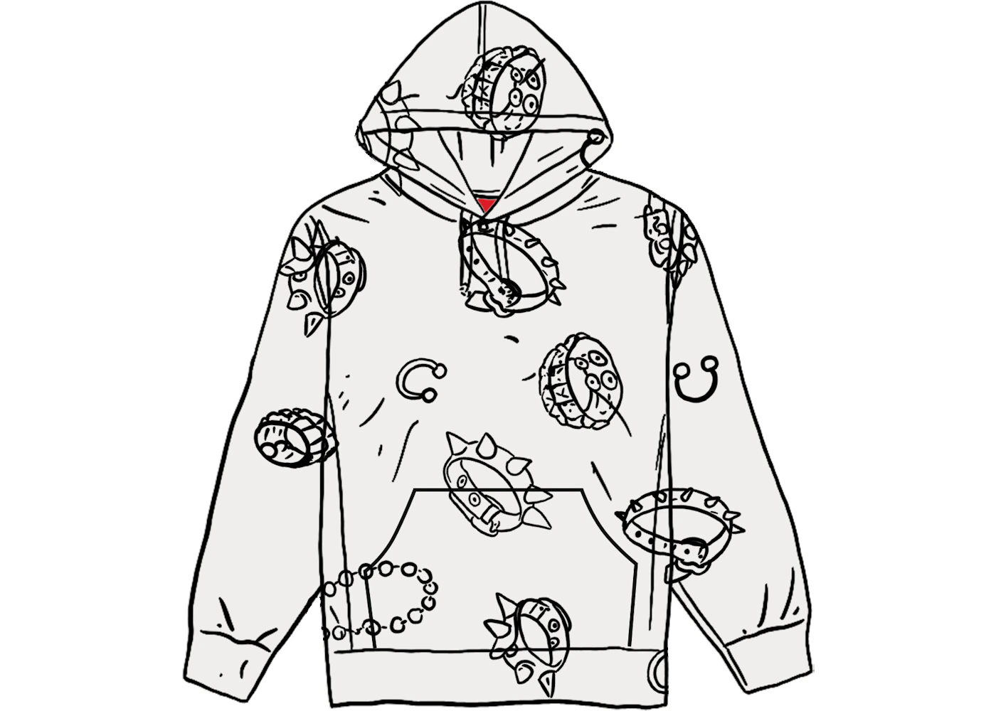 Studded discount supreme hoodie
