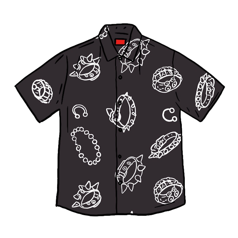 supreme studded collar shirt