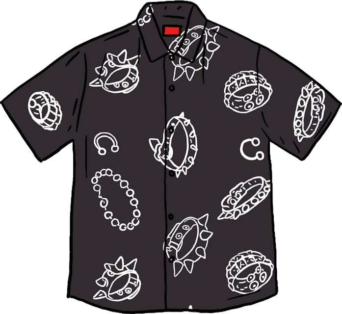 Supreme Studded Collars Rayon S/S Shirt Dusty Black メンズ - FW20 - JP