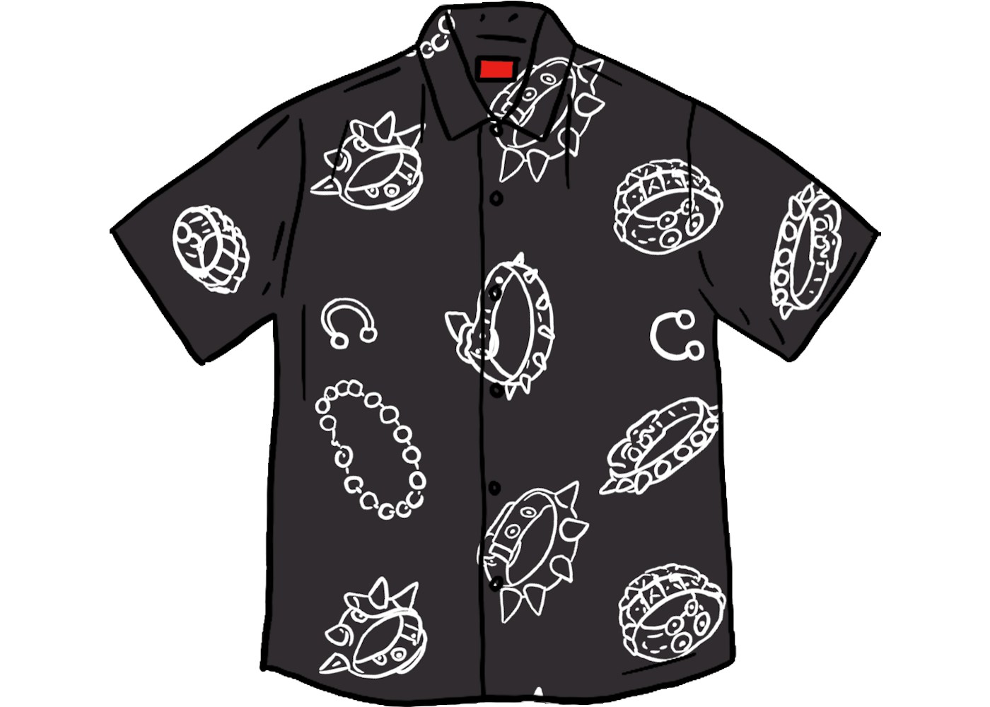Supreme Studded Collars Rayon S/S Shirt Dusty Black - FW20