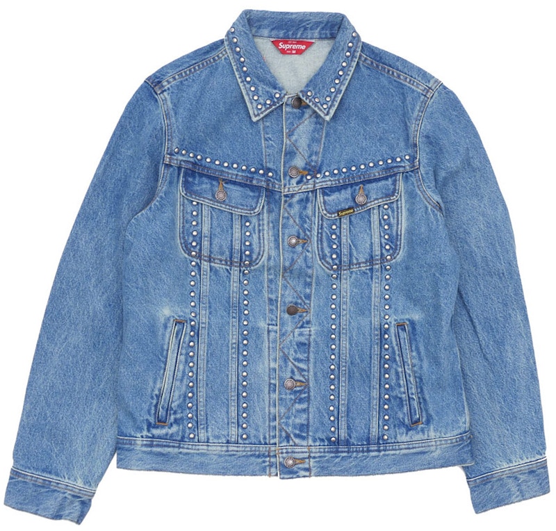 Supreme Studded Denim Trucker Jacket Blue - SS17 - US