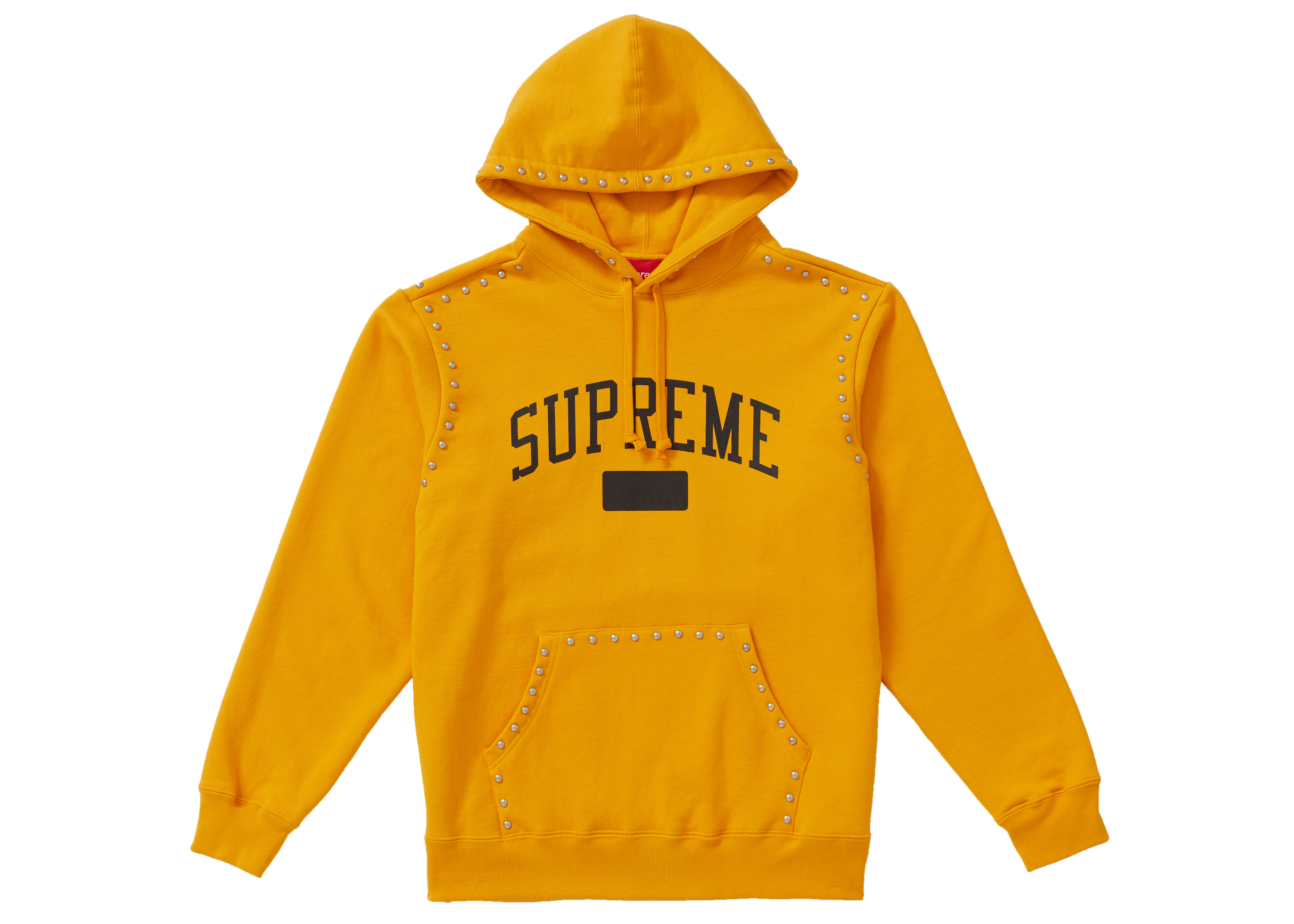 Supreme Studded Hooded Sweatshirt (FW18) Gold