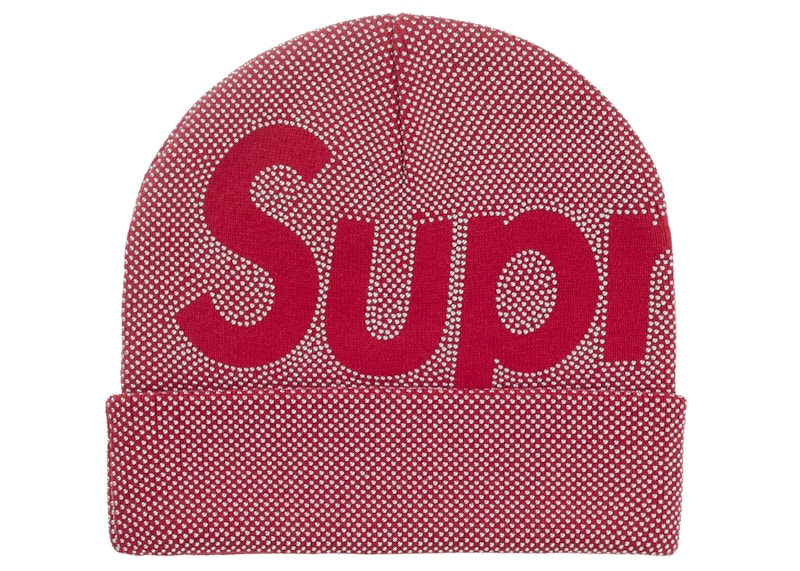 Supreme Studded Knockout Big Logo Beanie Red - FW25 - US