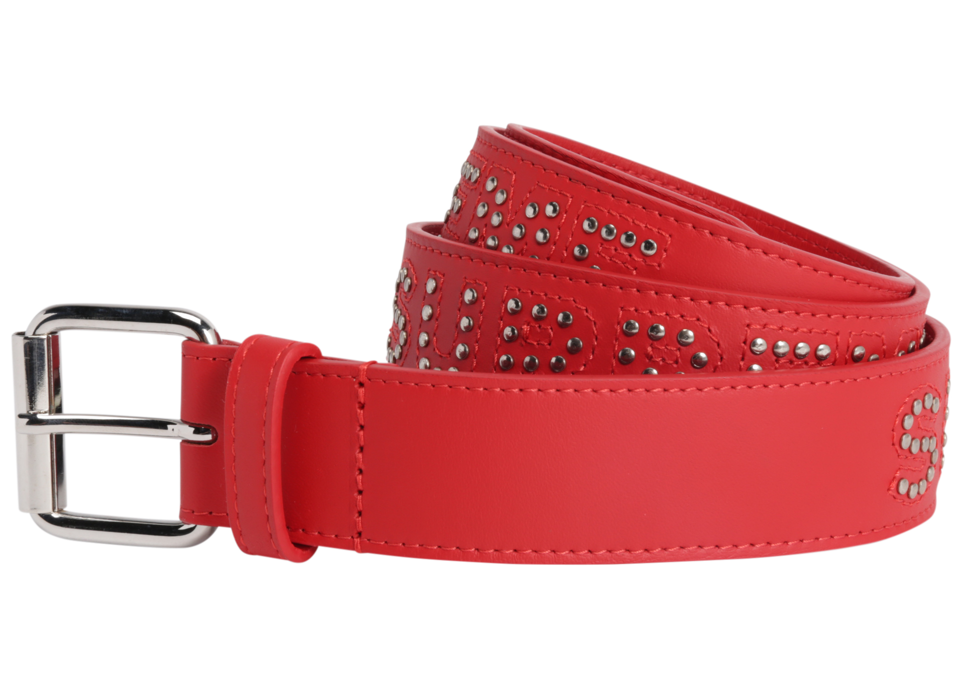 ファッション小物supreme Studded Logo Belt 2 RED