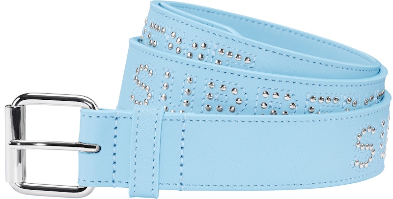 Supreme Studded Logo Belt Light Blue - SS18 - US