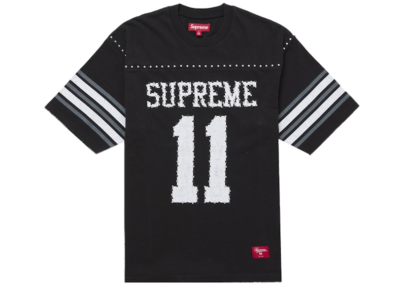 Supreme Studded S/S Football Top Black メンズ - SS26 - JP