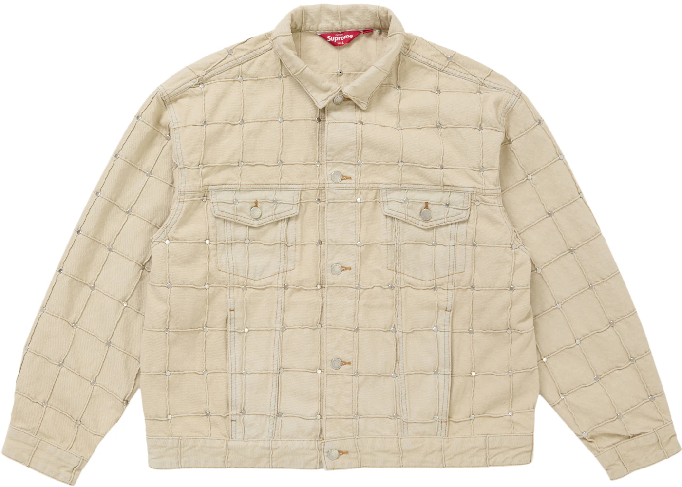 Trucker Jacket Supreme Beige Jacket Supreme Is Love Denim Work