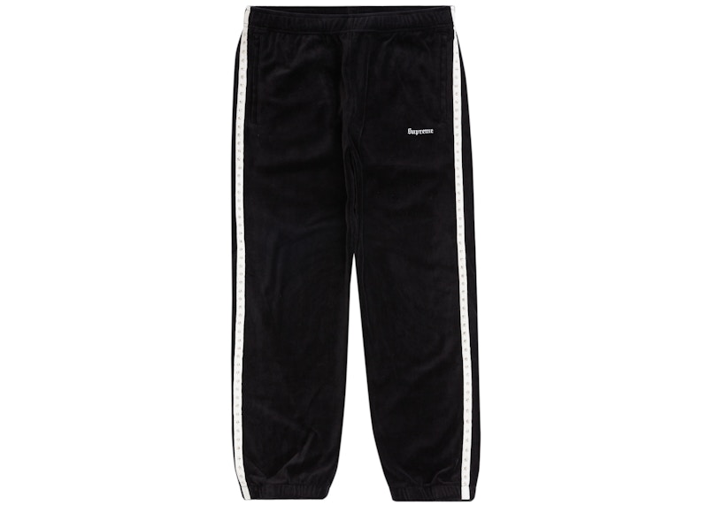 Supreme Studded Velour Track Pant Black